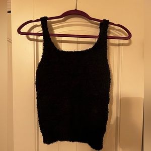 SKIMS Cozy Knit Tank - Onyx (black) - S/M - no tags but not worn